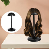 Maxbell PP Wig Hat Display Stand Adjustable Height for Hairdresser Barber Dome Top Black