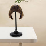 Maxbell PP Wig Hat Display Stand Adjustable Height for Hairdresser Barber Dome Top Black