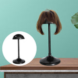 Maxbell PP Wig Hat Display Stand Adjustable Height for Hairdresser Barber Dome Top Black