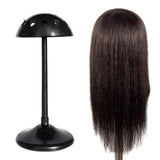 Maxbell PP Wig Hat Display Stand Adjustable Height for Hairdresser Barber Dome Top Black