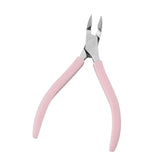 Maxbell Stainless Steel Cuticle Cutter Scissors Anti Slip Silicone Handle Salon Pink