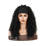 Maxbell Lady Afro curly Wig Elegant Medium for Work Photography Daily Wear 55-58cm