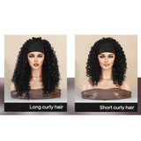 Maxbell Lady Afro curly Wig Elegant Medium for Work Photography Daily Wear 55-58cm