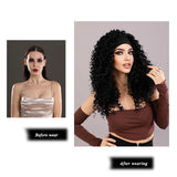 Maxbell Lady Afro curly Wig Elegant Medium for Work Photography Daily Wear 55-58cm