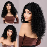 Maxbell Lady Afro curly Wig Elegant Medium for Work Photography Daily Wear 55-58cm