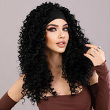 Maxbell Lady Afro curly Wig Elegant Medium for Work Photography Daily Wear 55-58cm