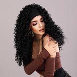 Maxbell Lady Afro curly Wig Elegant Medium for Work Photography Daily Wear 55-58cm