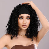 Maxbell Lady Afro curly Wig Elegant Medium for Work Photography Daily Wear 46-55cm