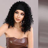Maxbell Lady Afro curly Wig Elegant Medium for Work Photography Daily Wear 46-55cm