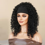 Maxbell Lady Afro curly Wig Elegant Medium for Work Photography Daily Wear 46-55cm