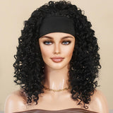 Maxbell Lady Afro curly Wig Elegant Medium for Work Photography Daily Wear 46-55cm