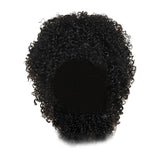 Maxbell Afro Curly Wigs Heat Resistant Full Wigs with Bangs for Daily Wedding Work Black