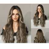 Maxbell Women Long Wavy Wig Heat Resistant Hairpiece Girls for Dating Wedding Party