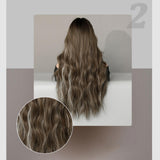 Maxbell Women Long Wavy Wig Heat Resistant Hairpiece Girls for Dating Wedding Party