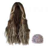 Maxbell Women Long Wavy Wig Heat Resistant Hairpiece Girls for Dating Wedding Party