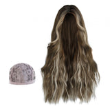 Maxbell Women Long Wavy Wig Heat Resistant Hairpiece Girls for Dating Wedding Party
