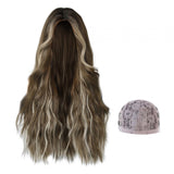 Maxbell Women Long Wavy Wig Heat Resistant Hairpiece Girls for Dating Wedding Party