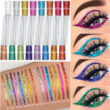 Maxbell Liquid Glitter Eyeliner Set Colored Pearlescent for Festival Dating