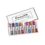 Maxbell Liquid Glitter Eyeliner Set Colored Pearlescent for Festival Dating