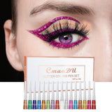 Maxbell Liquid Glitter Eyeliner Set Colored Pearlescent for Festival Dating