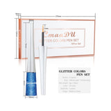 Maxbell Liquid Glitter Eyeliner Set Colored Pearlescent for Festival Dating