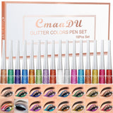 Maxbell Liquid Glitter Eyeliner Set Colored Pearlescent for Festival Dating