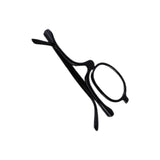 Maxbell Single Lens Makeup Reading Glasses 180 Rotatable Lens Fashion Foldable 150 Degrees Black