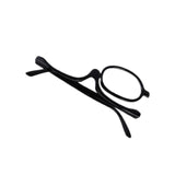 Maxbell Single Lens Makeup Reading Glasses 180 Rotatable Lens Fashion Foldable 150 Degrees Black