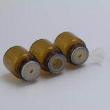Maxbell 100 Piece Set Sample Bottles with Screw Caps and Stoppers Amber Sample Vial Middle hole plug