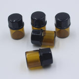 Maxbell 100 Piece Set Sample Bottles with Screw Caps and Stoppers Amber Sample Vial Middle hole plug