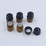 Maxbell 100 Piece Set Sample Bottles with Screw Caps and Stoppers Amber Sample Vial Middle hole plug