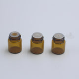 Maxbell 100 Piece Set Sample Bottles with Screw Caps and Stoppers Amber Sample Vial Middle hole plug