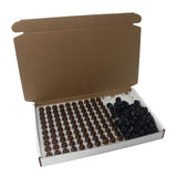 Maxbell 100 Piece Set Sample Bottles with Screw Caps and Stoppers Amber Sample Vial Middle hole plug