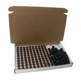 Maxbell 100 Piece Set Sample Bottles with Screw Caps and Stoppers Amber Sample Vial Middle hole plug
