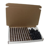 Maxbell 100 Piece Set Sample Bottles with Screw Caps and Stoppers Amber Sample Vial Middle hole plug