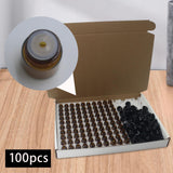 Maxbell 100 Piece Set Sample Bottles with Screw Caps and Stoppers Amber Sample Vial Middle hole plug