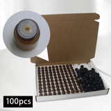 Maxbell 100 Piece Set Sample Bottles with Screw Caps and Stoppers Amber Sample Vial Middle hole plug