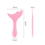 Maxbell Reusable Eyeliner Stencils Silicone Template Assistant Helper Washable pink 1pc