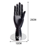 Maxbell Mannequin Hand Moveable for Sketching Jewelry Display Home Office Decoration Black