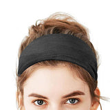 Maxbell Sports Headbands Wide Headbands Workout Headband for Men Exercise Travel Black