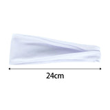 Maxbell Sports Headbands Wide Headbands Workout Headband for Men Exercise Travel White
