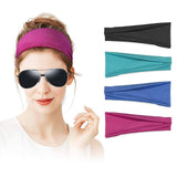 Maxbell Sports Headbands Wide Headbands Workout Headband for Men Exercise Travel White