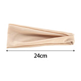 Maxbell Sports Headbands Wide Headbands Workout Headband for Men Exercise Travel Beige