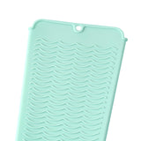 Maxbell Silicone Heat Resistant Mat Pouch for Curling Iron Hair Straightener Barber Green