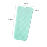 Maxbell Silicone Heat Resistant Mat Pouch for Curling Iron Hair Straightener Barber Green