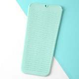 Maxbell Silicone Heat Resistant Mat Pouch for Curling Iron Hair Straightener Barber Green