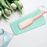 Maxbell Silicone Heat Resistant Mat Pouch for Curling Iron Hair Straightener Barber Green