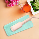 Maxbell Silicone Heat Resistant Mat Pouch for Curling Iron Hair Straightener Barber Green
