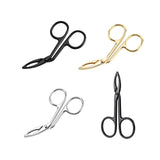 Maxbell Eyebrow Tweezers Scissors Handle Comfortable Grip Flat Tip Tweezers Trimming Black