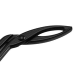Maxbell Eyebrow Tweezers Scissors Handle Comfortable Grip Flat Tip Tweezers Trimming Black